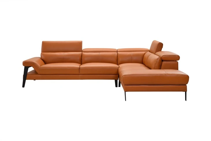 Modern Leather L Shape Sectional Sofa